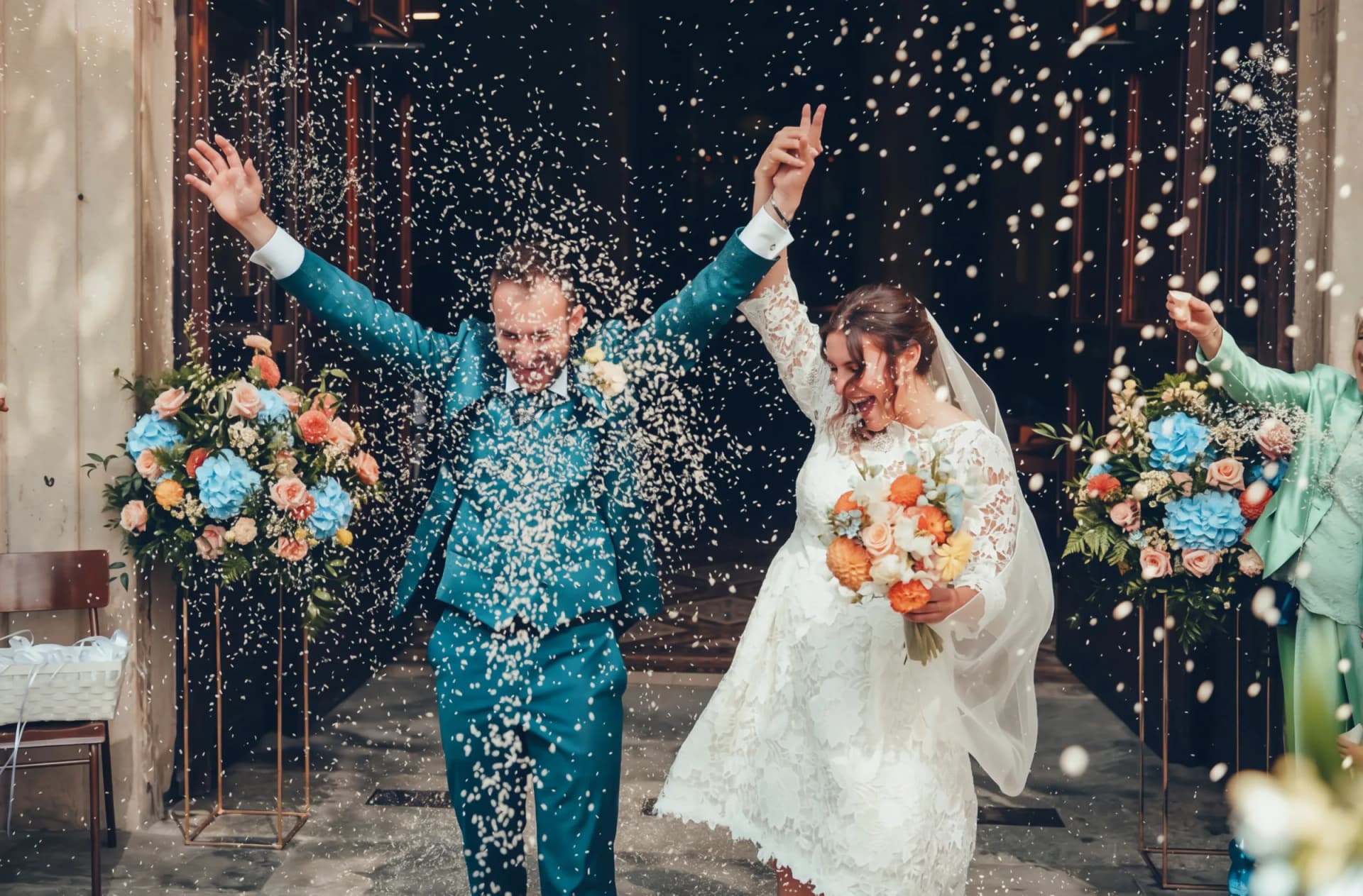Il giorno più bello, vestito di fiori