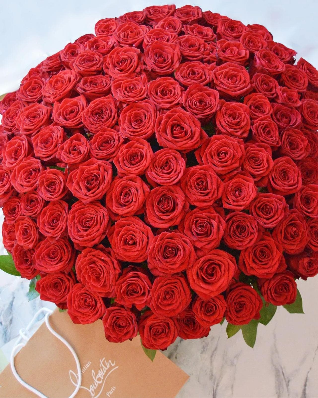 Cesta 100 rose