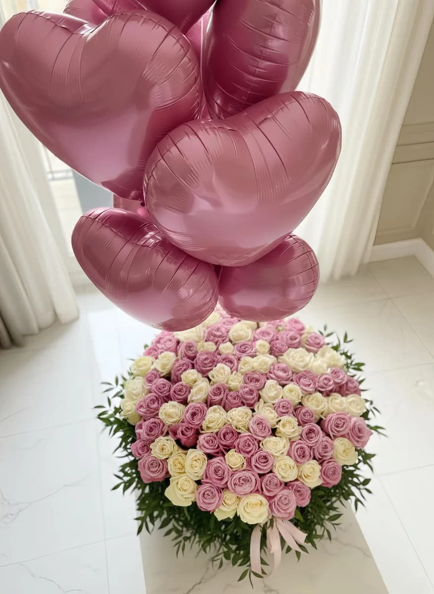 Cesta 100 rose - 2